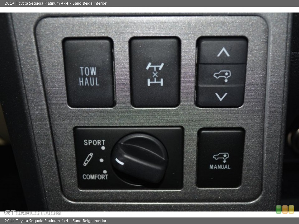Sand Beige Interior Controls for the 2014 Toyota Sequoia Platinum 4x4 #93208136