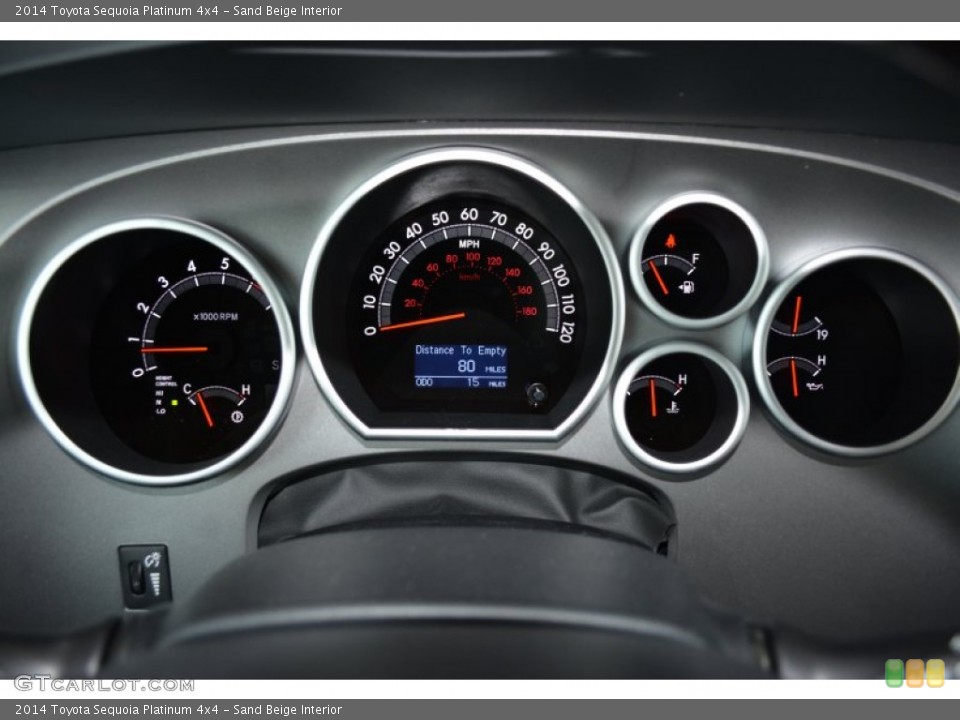 Sand Beige Interior Gauges for the 2014 Toyota Sequoia Platinum 4x4 #93208250