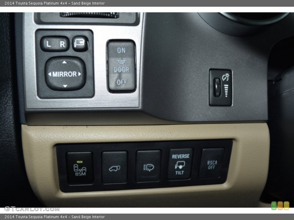 Sand Beige Interior Controls for the 2014 Toyota Sequoia Platinum 4x4 #93208274
