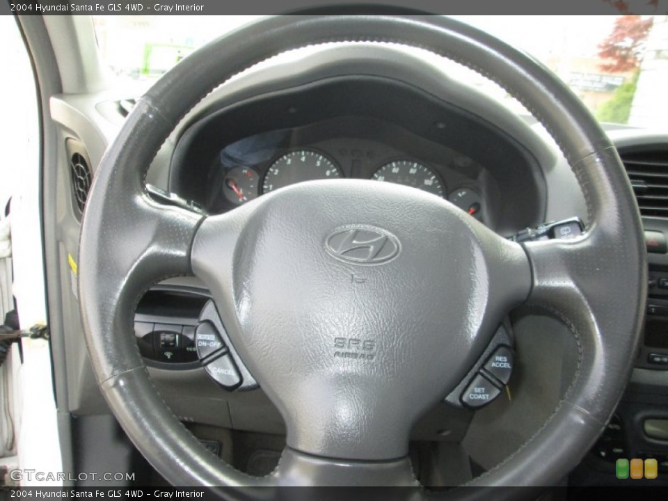 Gray Interior Steering Wheel for the 2004 Hyundai Santa Fe GLS 4WD #93209141