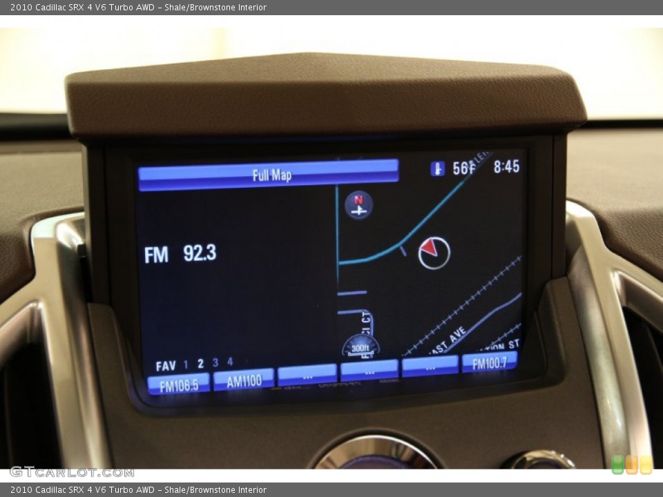 Shale/Brownstone Interior Navigation for the 2010 Cadillac SRX 4 V6 Turbo AWD #93220157