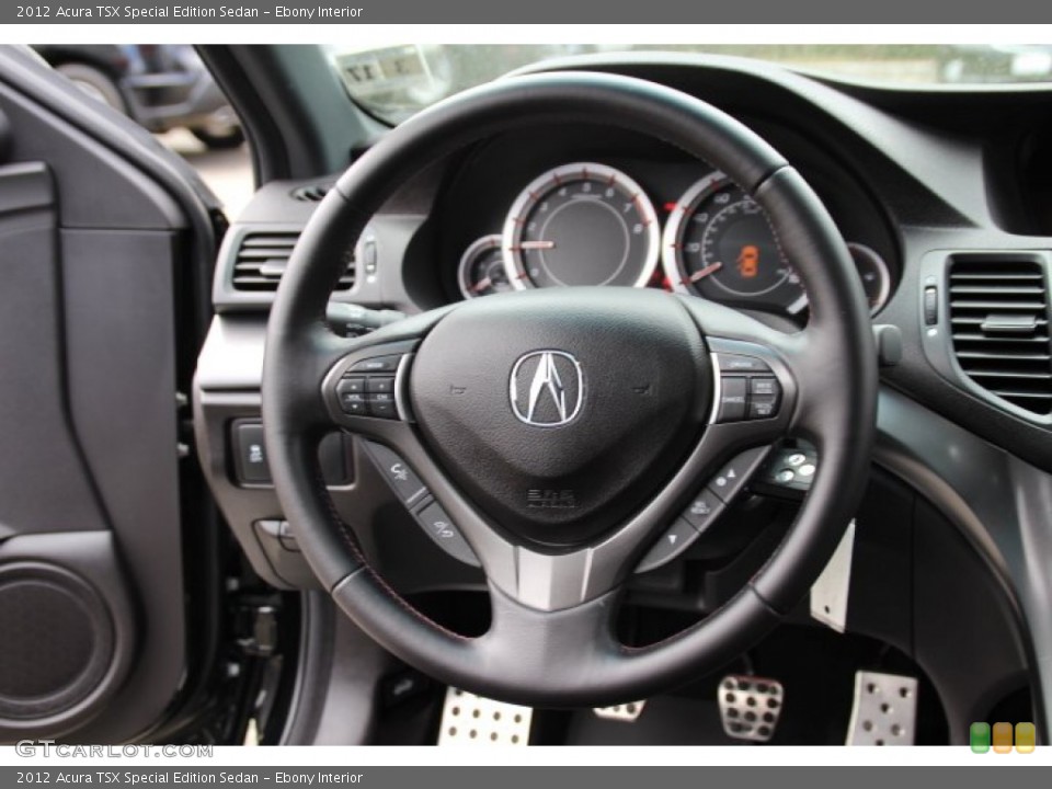 Ebony Interior Steering Wheel for the 2012 Acura TSX Special Edition Sedan #93229719