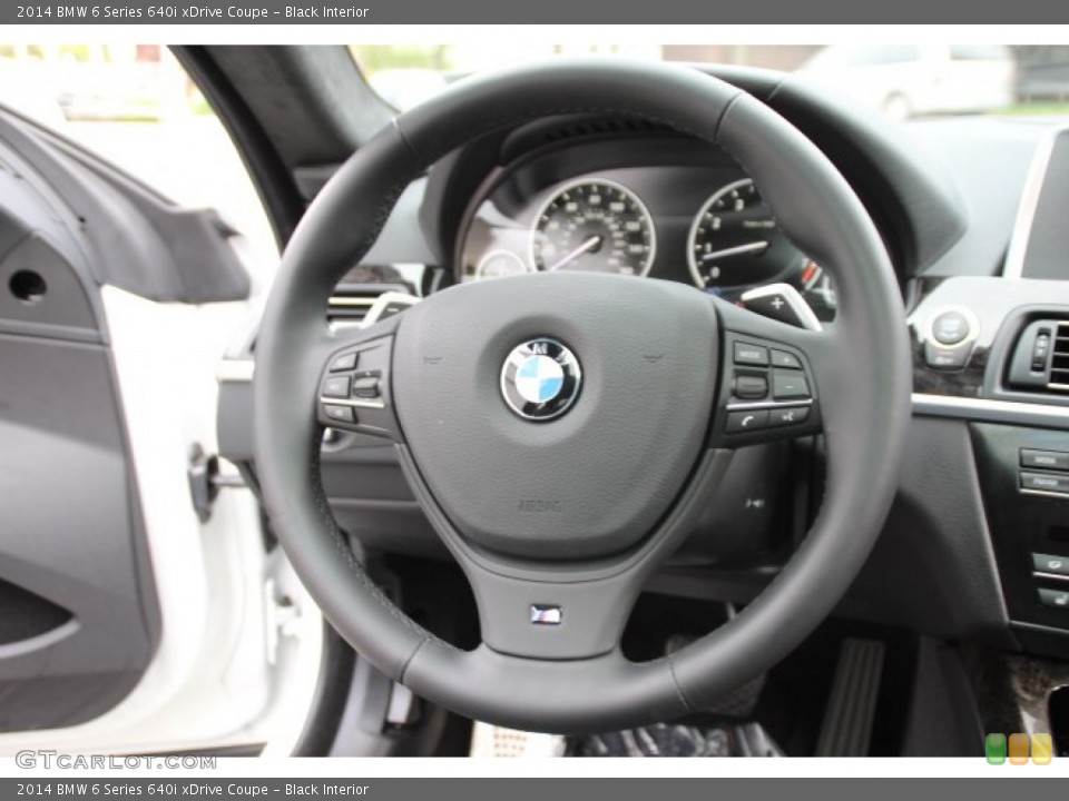 Black Interior Steering Wheel for the 2014 BMW 6 Series 640i xDrive Coupe #93232364