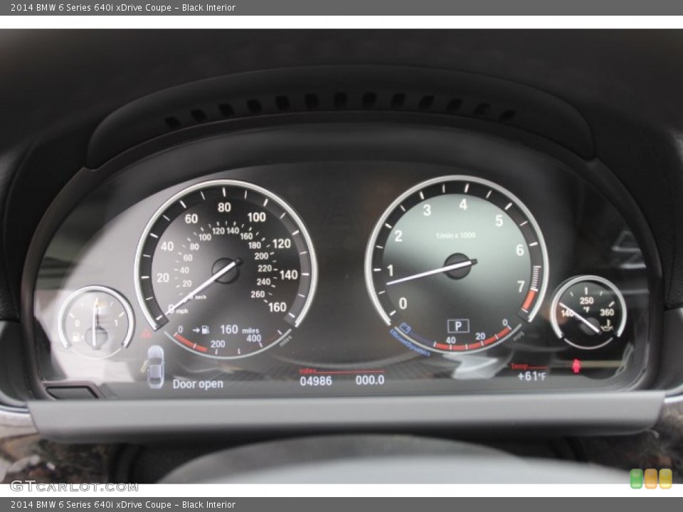 Black Interior Gauges for the 2014 BMW 6 Series 640i xDrive Coupe #93232427