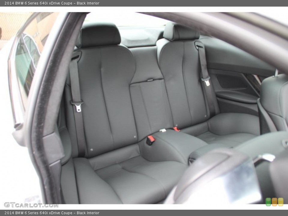 Black Interior Rear Seat for the 2014 BMW 6 Series 640i xDrive Coupe #93232526