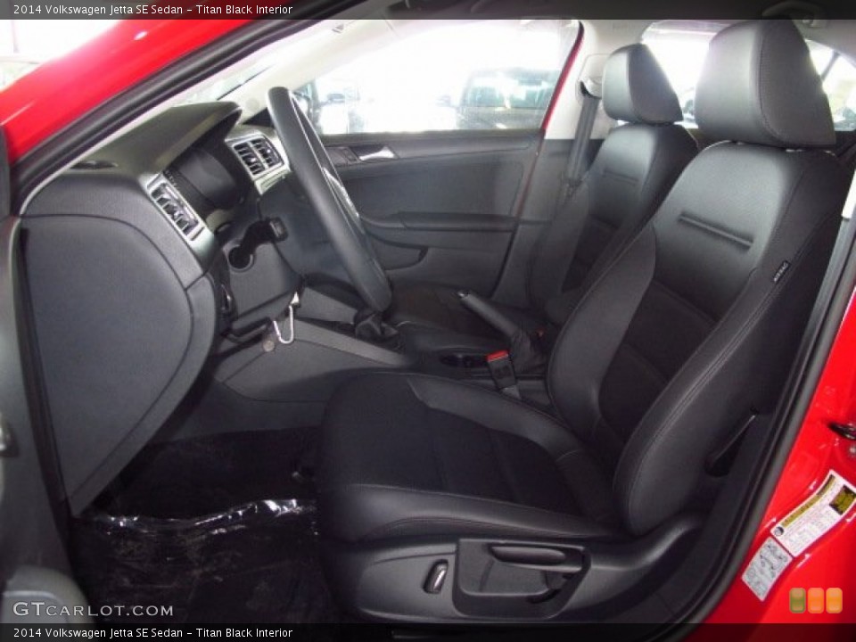 Titan Black Interior Front Seat for the 2014 Volkswagen Jetta SE Sedan #93235100