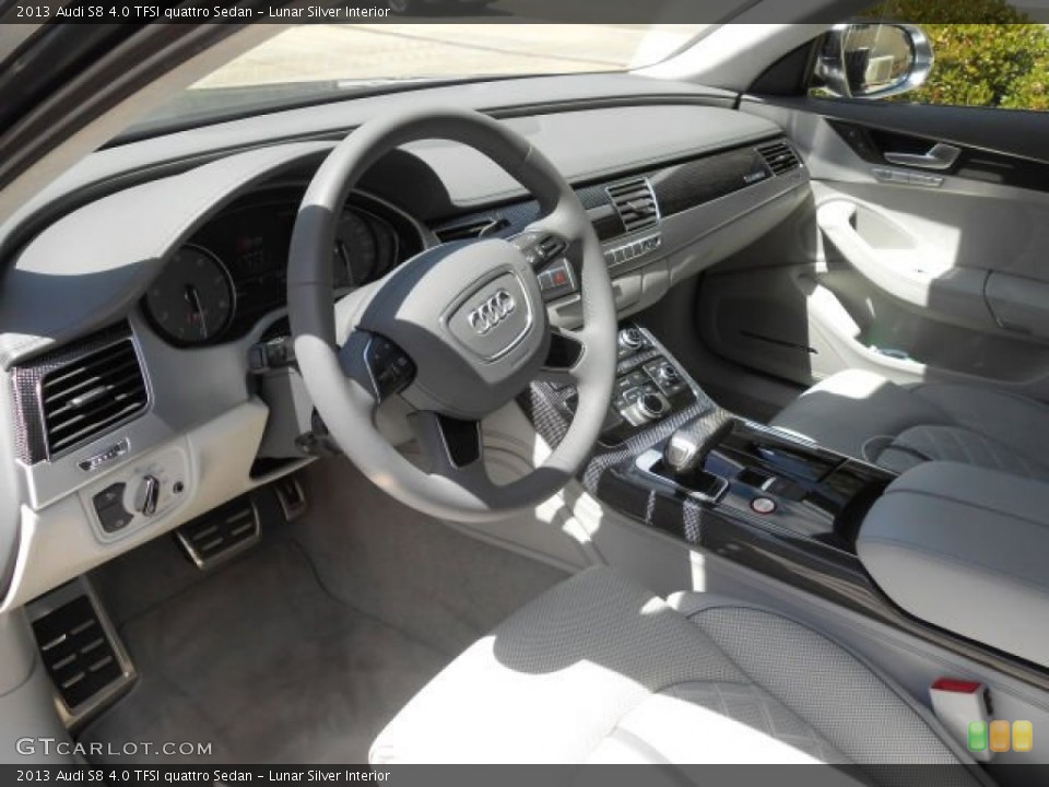 Lunar Silver Interior Photo for the 2013 Audi S8 4.0 TFSI quattro Sedan #93249143