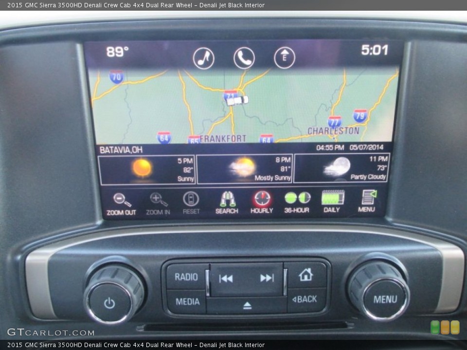 Denali Jet Black Interior Navigation for the 2015 GMC Sierra 3500HD Denali Crew Cab 4x4 Dual Rear Wheel #93285338