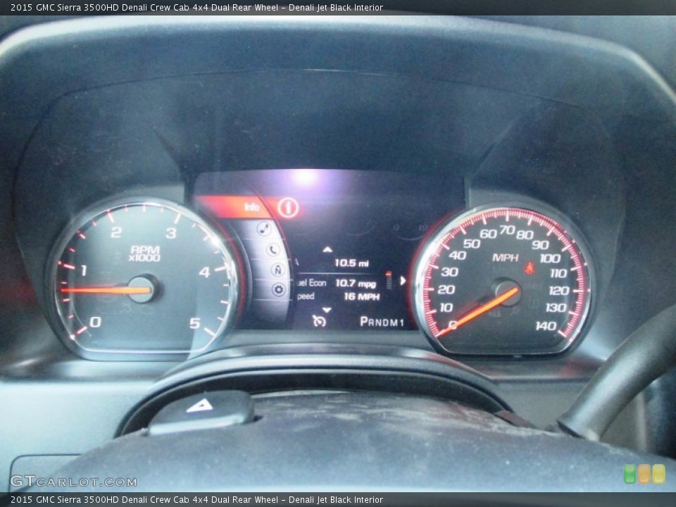 Denali Jet Black Interior Gauges for the 2015 GMC Sierra 3500HD Denali Crew Cab 4x4 Dual Rear Wheel #93285470