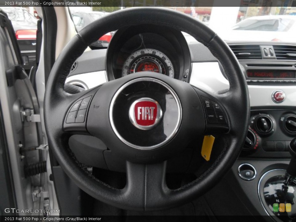 Grigio/Nero (Gray/Black) Interior Steering Wheel for the 2013 Fiat 500 Pop #93308772