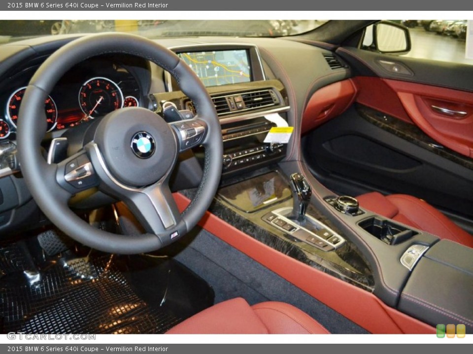 Vermilion Red Interior Prime Interior for the 2015 BMW 6 Series 640i Coupe #93315402