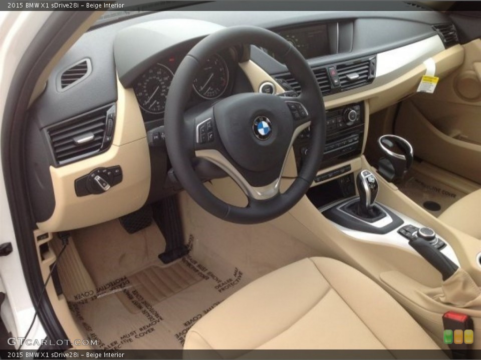 Beige Interior Prime Interior for the 2015 BMW X1 sDrive28i #93319831