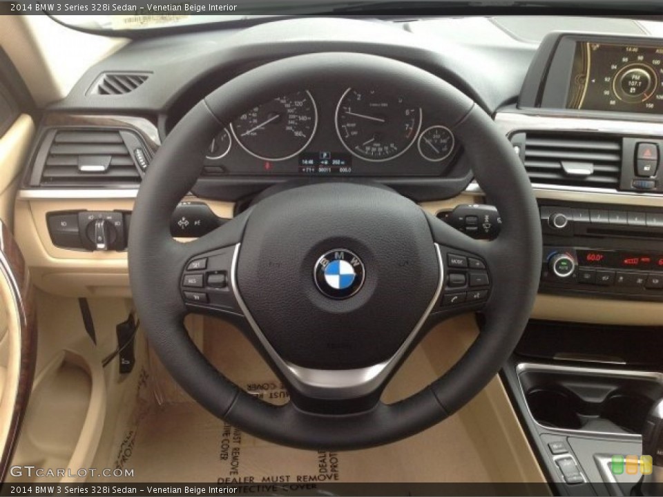 Venetian Beige Interior Steering Wheel for the 2014 BMW 3 Series 328i Sedan #93320434