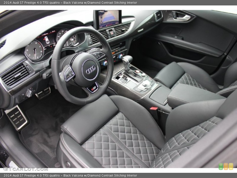 Black Valcona w/Diamond Contrast Stitching Interior Photo for the 2014 Audi S7 Prestige 4.0 TFSI quattro #93324100