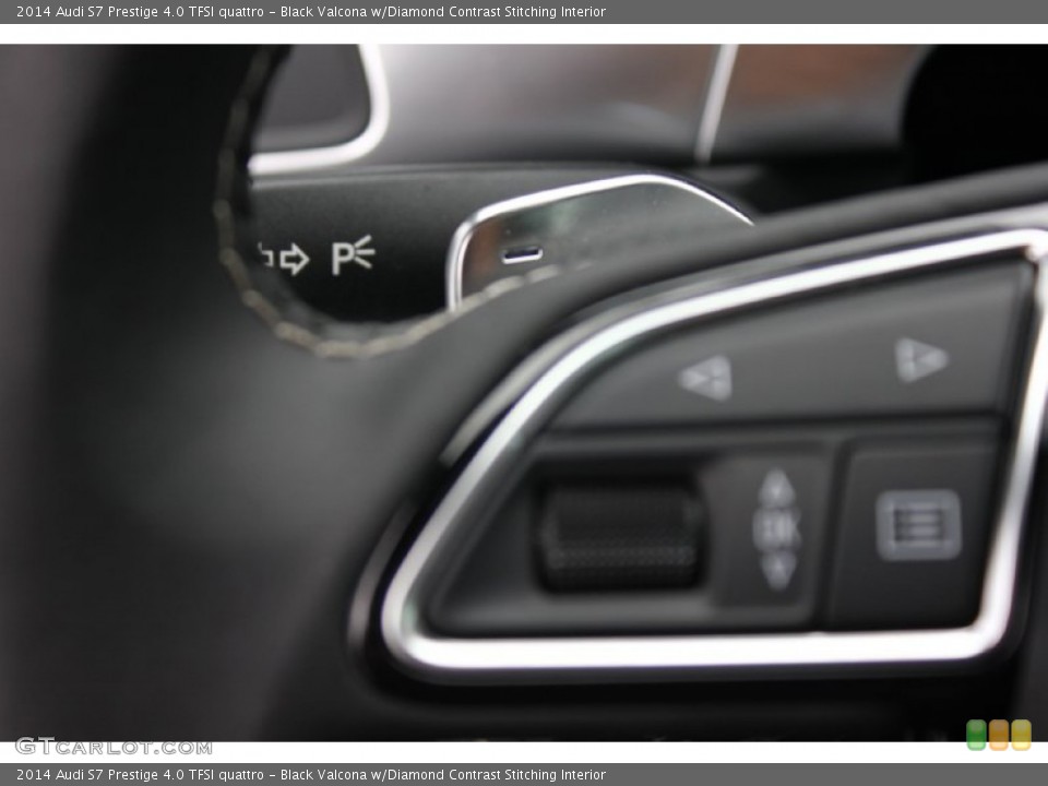 Black Valcona w/Diamond Contrast Stitching Interior Transmission for the 2014 Audi S7 Prestige 4.0 TFSI quattro #93324499