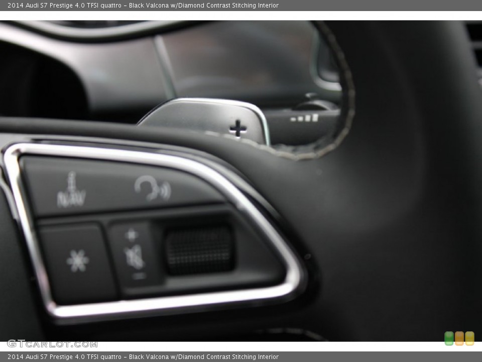 Black Valcona w/Diamond Contrast Stitching Interior Transmission for the 2014 Audi S7 Prestige 4.0 TFSI quattro #93324538