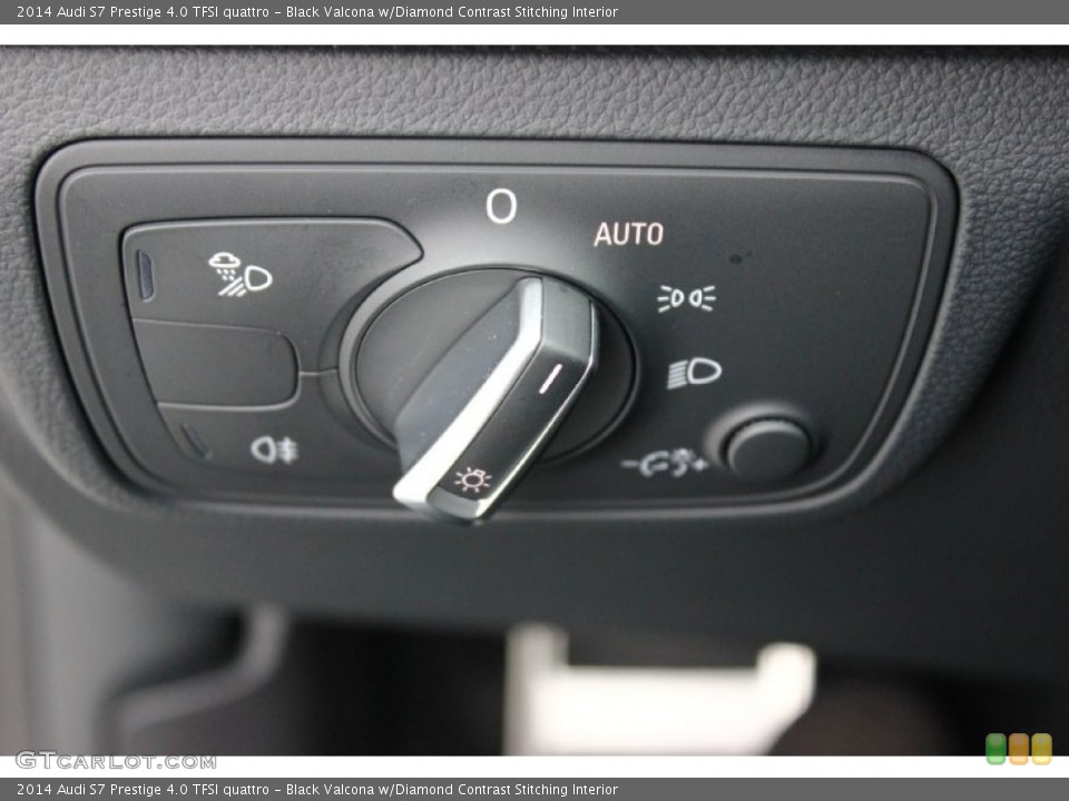 Black Valcona w/Diamond Contrast Stitching Interior Controls for the 2014 Audi S7 Prestige 4.0 TFSI quattro #93324562