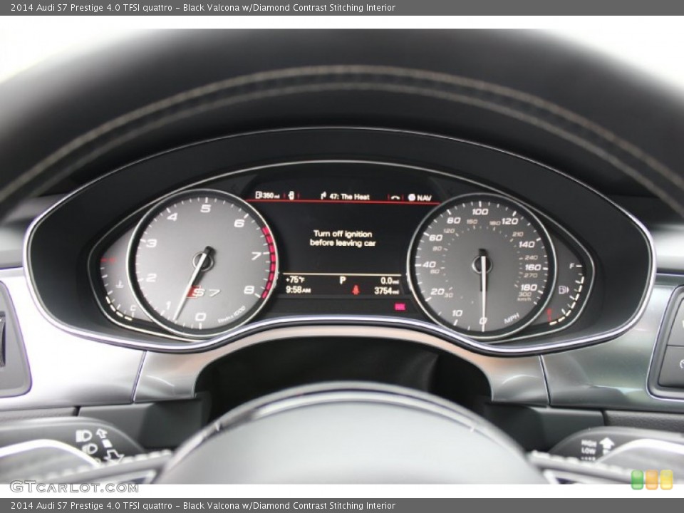 Black Valcona w/Diamond Contrast Stitching Interior Gauges for the 2014 Audi S7 Prestige 4.0 TFSI quattro #93324982