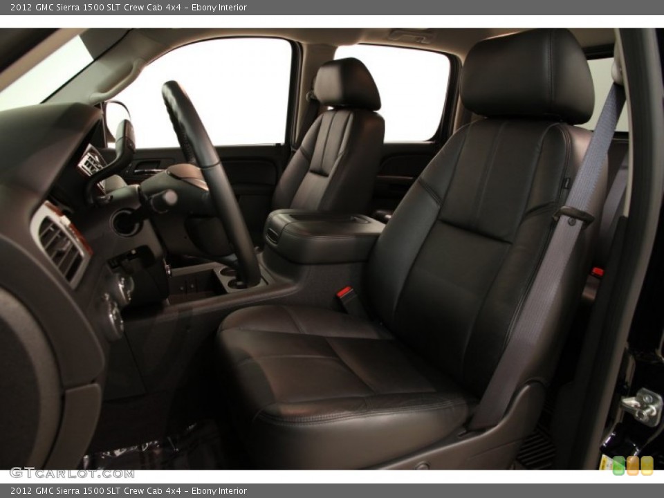 Ebony Interior Front Seat for the 2012 GMC Sierra 1500 SLT Crew Cab 4x4 #93327427