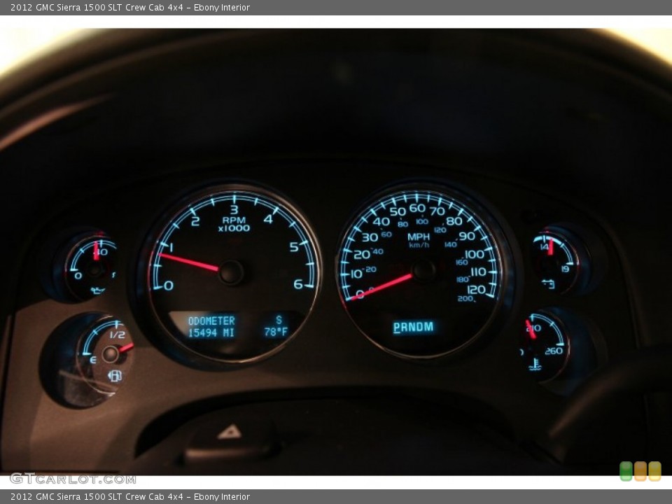 Ebony Interior Gauges for the 2012 GMC Sierra 1500 SLT Crew Cab 4x4 #93327463