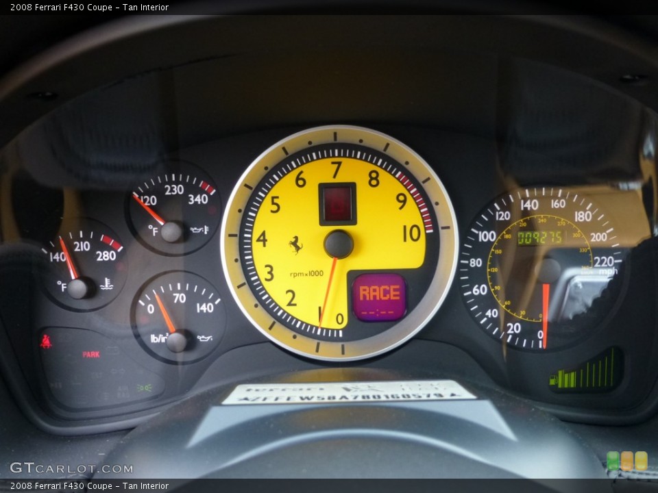 Tan Interior Gauges for the 2008 Ferrari F430 Coupe #93334219