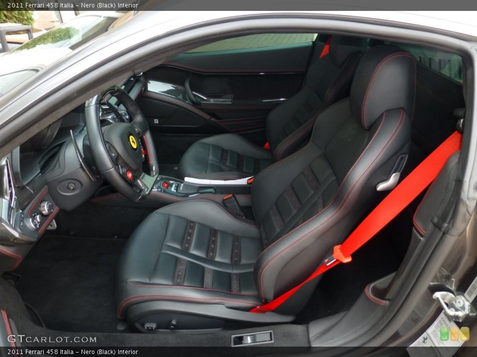 Nero (Black) Interior Front Seat for the 2011 Ferrari 458 Italia #93334609