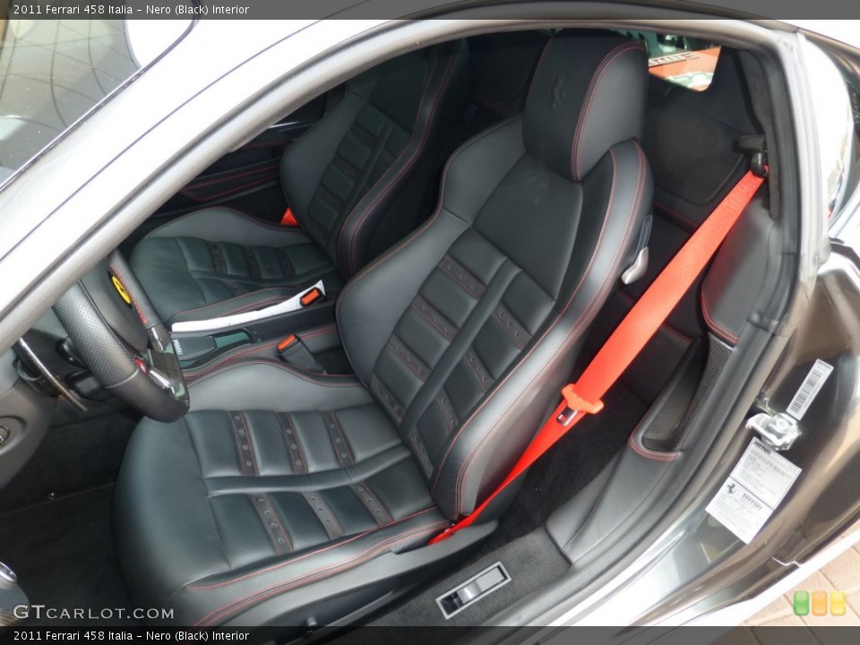 Nero (Black) Interior Front Seat for the 2011 Ferrari 458 Italia #93334615