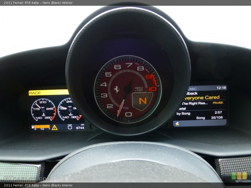 Nero (Black) Interior Gauges for the 2011 Ferrari 458 Italia #93334642