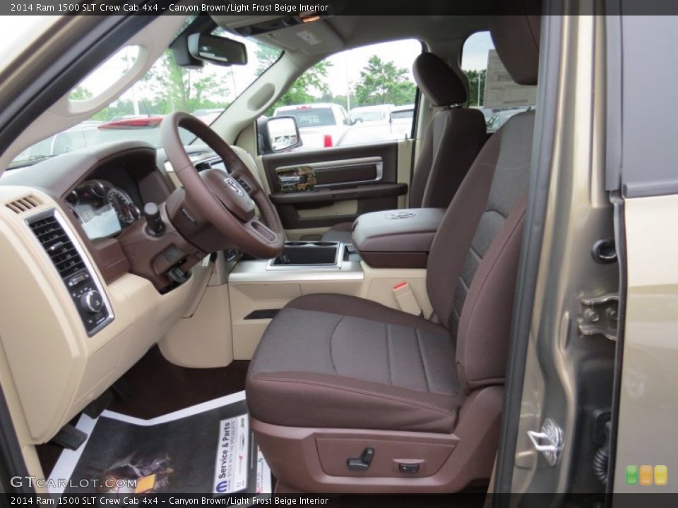 Canyon Brown/Light Frost Beige Interior Photo for the 2014 Ram 1500 SLT Crew Cab 4x4 #93338318