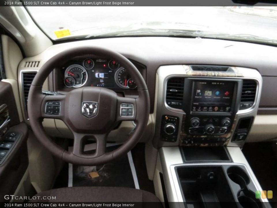 Canyon Brown/Light Frost Beige Interior Dashboard for the 2014 Ram 1500 SLT Crew Cab 4x4 #93338333