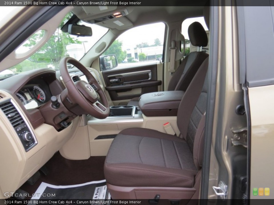 Canyon Brown/Light Frost Beige Interior Photo for the 2014 Ram 1500 Big Horn Crew Cab 4x4 #93338996