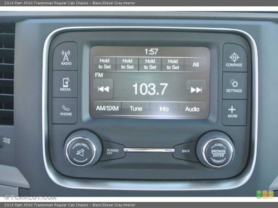 Black/Diesel Gray Interior Controls for the 2014 Ram 4500 Tradesman Regular Cab Chassis #93339557