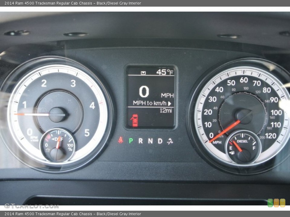 Black/Diesel Gray Interior Gauges for the 2014 Ram 4500 Tradesman Regular Cab Chassis #93339605