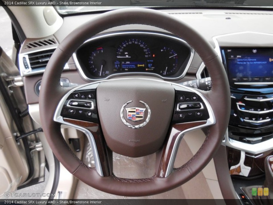 Shale/Brownstone Interior Steering Wheel for the 2014 Cadillac SRX Luxury AWD #93355238