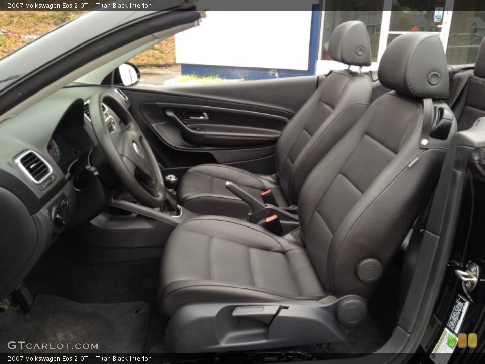 Titan Black Interior Front Seat for the 2007 Volkswagen Eos 2.0T #93356522