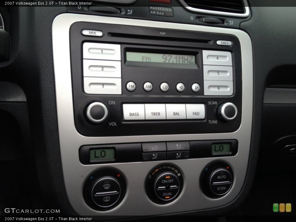 Titan Black Interior Controls for the 2007 Volkswagen Eos 2.0T #93356648