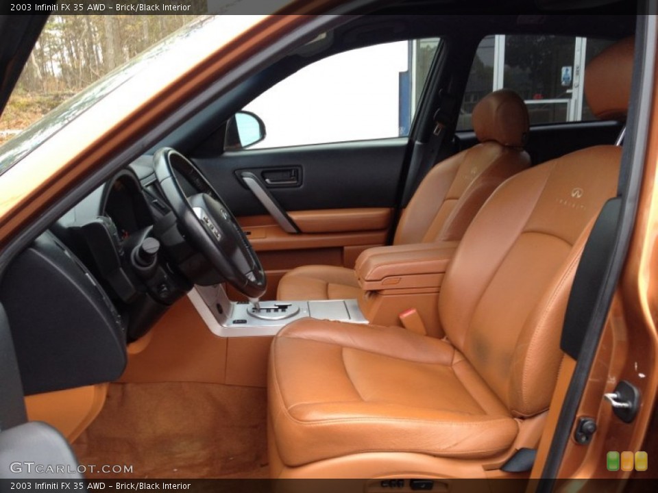 Brick/Black Interior Front Seat for the 2003 Infiniti FX 35 AWD #93358304