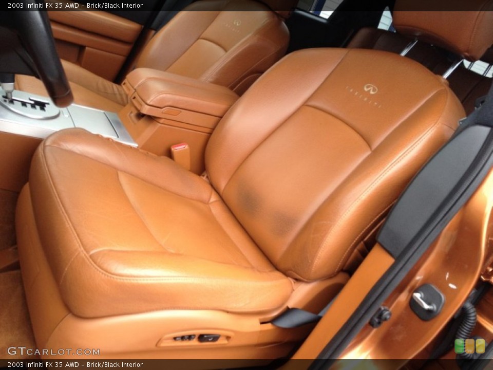 Brick/Black Interior Front Seat for the 2003 Infiniti FX 35 AWD #93358328