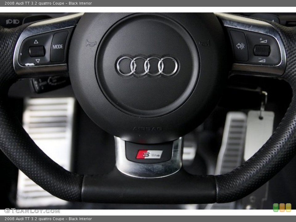 Black Interior Steering Wheel for the 2008 Audi TT 3.2 quattro Coupe #93361202