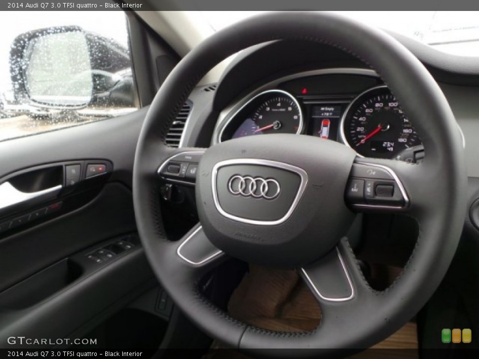 Black Interior Steering Wheel for the 2014 Audi Q7 3.0 TFSI quattro #93361541
