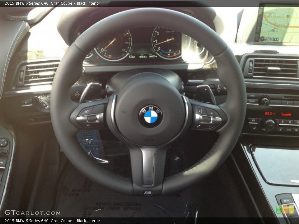 Black Interior Steering Wheel for the 2015 BMW 6 Series 640i Gran Coupe #93371396