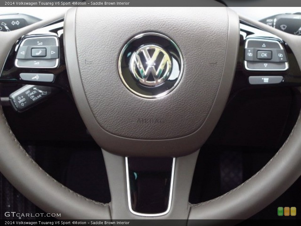 Saddle Brown Interior Steering Wheel for the 2014 Volkswagen Touareg V6 Sport 4Motion #93372410