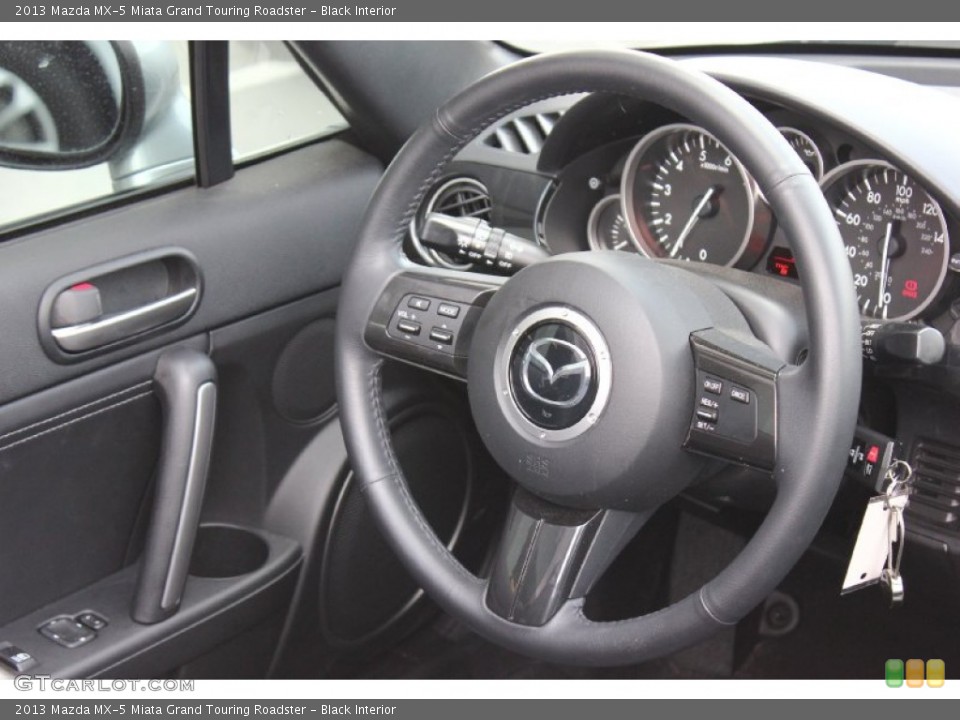 Black Interior Steering Wheel for the 2013 Mazda MX-5 Miata Grand Touring Roadster #93372914
