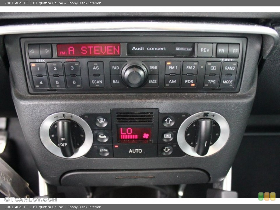 Ebony Black Interior Controls for the 2001 Audi TT 1.8T quattro Coupe #93373280