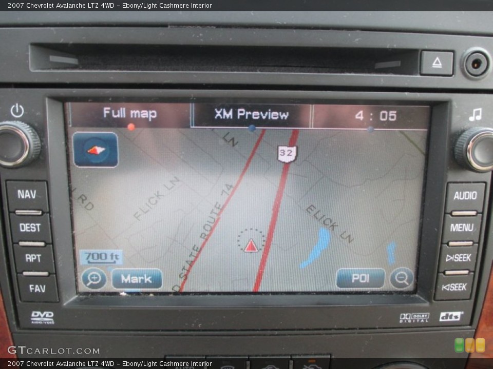 Ebony/Light Cashmere Interior Navigation for the 2007 Chevrolet Avalanche LTZ 4WD #93376004