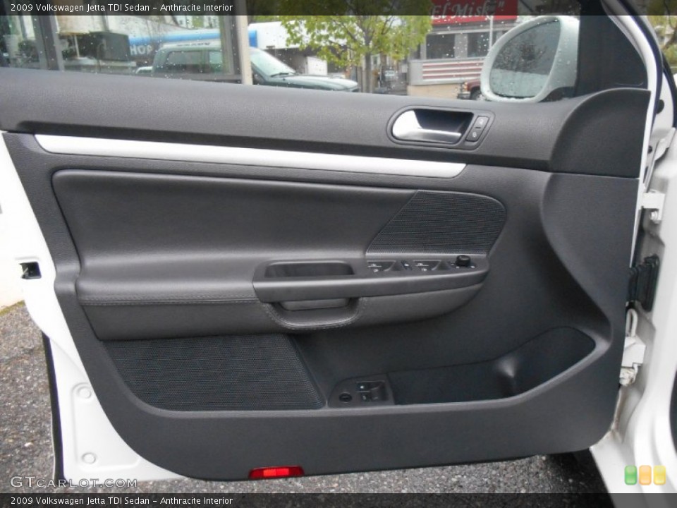 Anthracite Interior Door Panel for the 2009 Volkswagen Jetta TDI Sedan #93383896