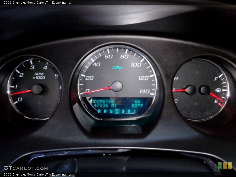 Ebony Interior Gauges for the 2006 Chevrolet Monte Carlo LT #93396640