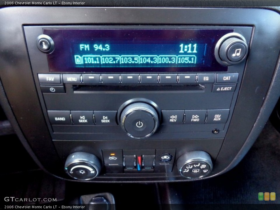Ebony Interior Controls for the 2006 Chevrolet Monte Carlo LT #93396973