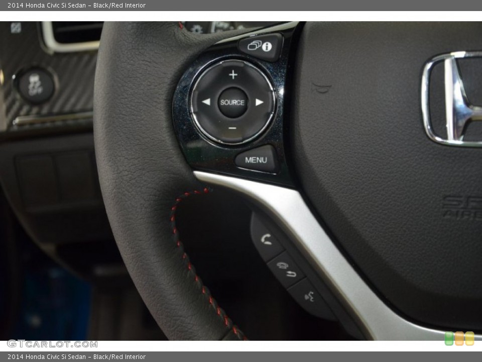 Black/Red Interior Controls for the 2014 Honda Civic Si Sedan #93408472