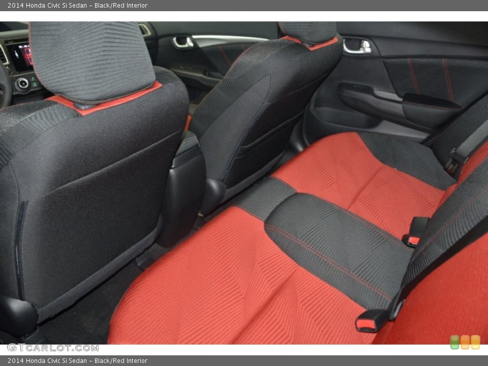 Black/Red Interior Rear Seat for the 2014 Honda Civic Si Sedan #93408490